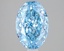 3.08 Ct. Fancy Vivid Blue Oval Lab Grown Diamond