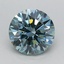 0.81 Ct. Fancy Intense Greyish Blue Round Lab Grown Diamond