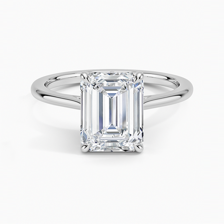 Platinum Petal 1.5mm Solitaire Ring