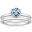 18KW Aquamarine Esme Bridal Set, smalltop view