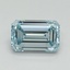 1.05 Ct. Fancy Intense Blue Emerald Lab Grown Diamond