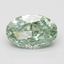 1.35 Ct. Fancy Vivid Green Oval Lab Grown Diamond