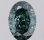 4.08 Ct. Fancy Vivid  Green Oval Lab Grown Diamond