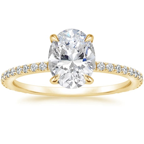 18K Yellow Gold Demi Diamond Ring with Luxe Ballad Diamond Ring