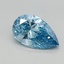 0.68 Ct. Fancy Vivid Blue Pear Lab Grown Diamond