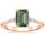 14K Rose Gold Nadia Diamond Ring, smalltop view