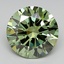 4.00 Ct. Fancy Vivid  Green Round Lab Grown Diamond