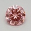 0.41 Ct. Fancy Vivid Pink Round Lab Grown Diamond
