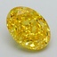 3.23 Ct. Fancy Vivid Yellow Oval Lab Grown Diamond