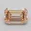3.00 Ct. Fancy  Orange Emerald Lab Grown Diamond