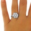 The Courtney Ring, smalltop view on a hand