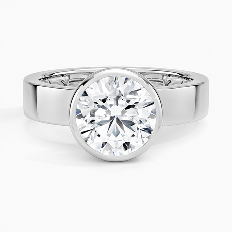 Platinum Peyton Bezel Diamond Solitaire Ring