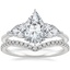 Platinum Luxe Opera Three Stone Diamond Ring with Flair Diamond Ring (1/6 ct. tw.)