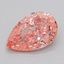 3.16 Ct. Fancy Vivid  Pink Pear Lab Grown Diamond