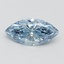 1.0 Ct. Fancy Vivid Malibu Blue Marquise Lab Grown Diamond