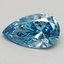 1.01 Ct. Fancy Vivid Blue Pear Lab Grown Diamond