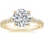 18K Yellow Gold Primrose Diamond Ring, smalltop view