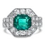 Art Deco Emerald Cocktail Ring
