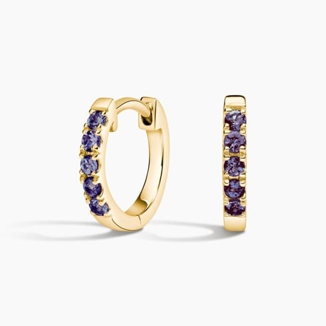 Soiree Lab Alexandrite Huggie Earrings