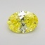 0.56 Ct. Fancy Vivid  Yellow Oval Lab Grown Diamond