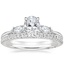 18K White Gold Simply Tacori Three Stone Marquise Diamond Ring with Simply Tacori Diamond Ring (1/5 ct. tw.)