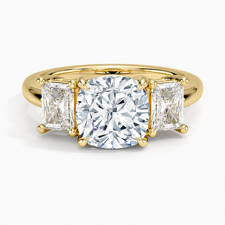 Luxe Helena Radiant-Cut Three Stone Diamond Ring