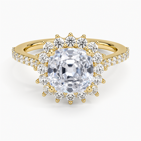 Luxe Sunburst Halo Diamond Ring - Brilliant Earth