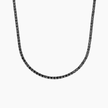 Black Diamond Tennis Necklace (4 ct. tw.) in 14K White Gold