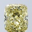 3.08 Ct. Fancy Intense Yellow Cushion Lab Grown Diamond