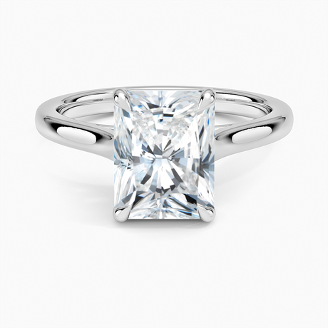 18K White Gold 2mm Provence Solitaire Ring