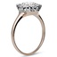 The Rosebud Ring, smalltop view on a hand