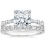 18K White Gold Memoir Baguette Diamond Ring (1/2 ct. tw.) with Leona Diamond Ring (1/3 ct. tw.)