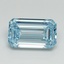 1.09 Ct. Fancy Intense Blue Emerald Lab Grown Diamond