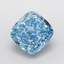 1.00 Ct. Fancy Vivid Blue Cushion Lab Grown Diamond