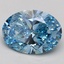 3.52 Ct. Fancy Vivid Blue Oval Lab Grown Diamond