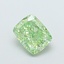 1.20 Ct. Fancy Vivid  Green Cushion Lab Grown Diamond