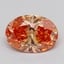 1.02 Ct. Fancy Intense Pinkish Orange Oval Lab Grown Diamond