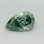 0.4 Ct. Fancy Vivid Pacific Green Pear Lab Grown Diamond