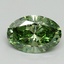 0.90 Ct. Fancy Vivid Green Oval Lab Grown Diamond