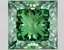 3.00 Ct. Fancy Vivid Green Princess Lab Grown Diamond