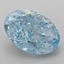 3.51 Ct. Fancy Vivid Blue Oval Lab Grown Diamond