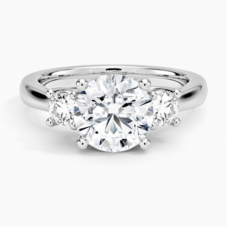 Three Stone Trellis Engagement Ring Setting
