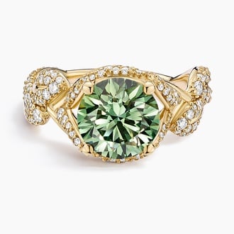 Jane Goodall Olive Branch Lab Diamond Cocktail Ring