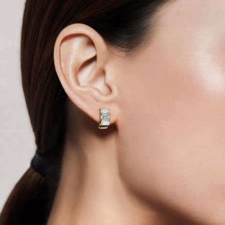 Zelda Emerald-Cut Lab Diamond Hoop Earrings (2 ct. tw.)