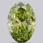 1.45 Ct. Fancy Vivid Green Oval Lab Grown Diamond