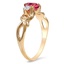 The Mora Ring, smalltop view on a hand