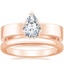 14K Rose Gold Parker Ring with 2.5mm Comfort Fit Wedding Ring