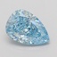 1.07 Ct. Fancy Vivid Blue Pear Lab Grown Diamond