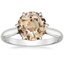 18K White Gold Catalina Solitaire Ring, smalltop view