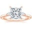 14K Rose Gold Aria Perfect Fit Three Stone Diamond Ring, smalltop view